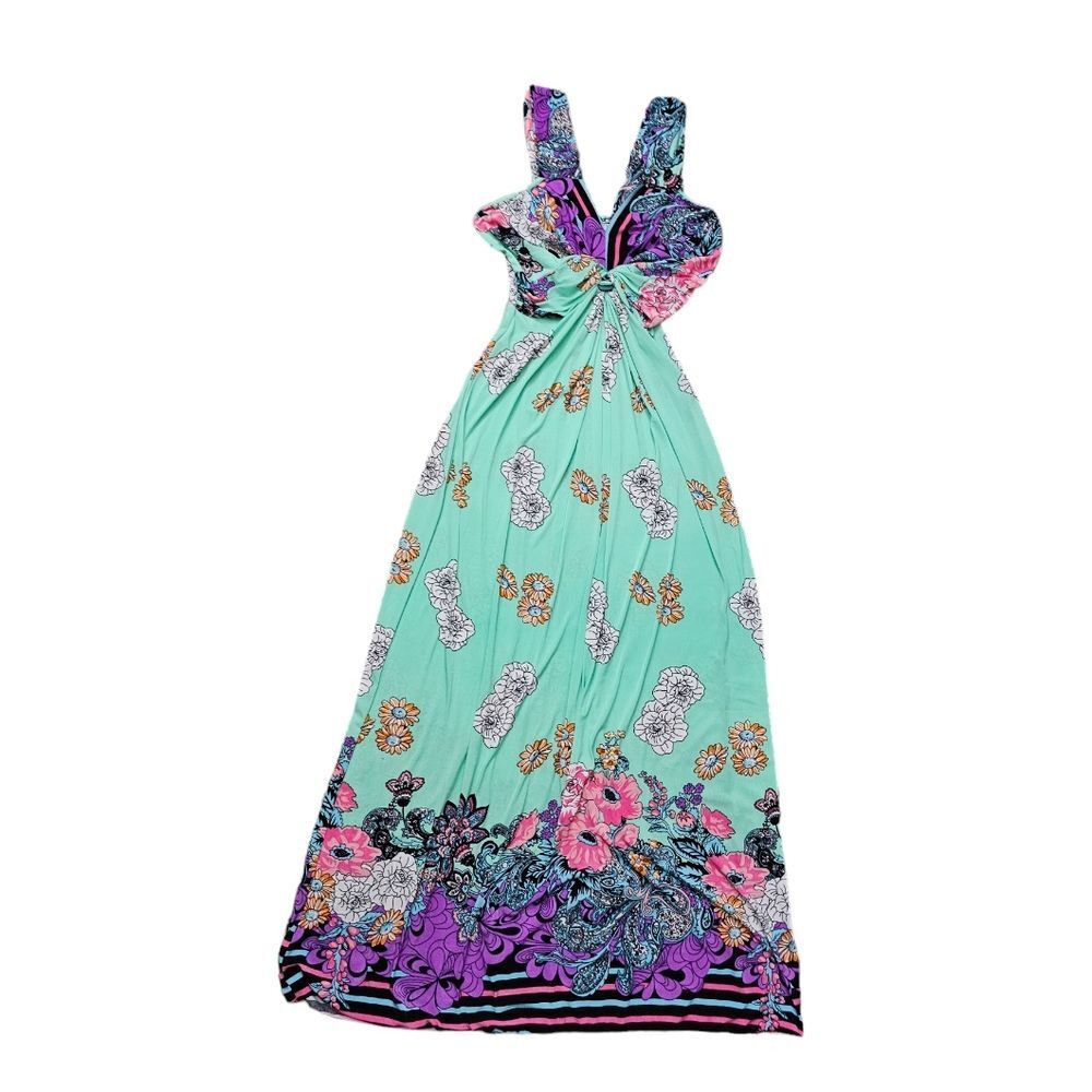 Floral Print Midi Dress - Multicolor